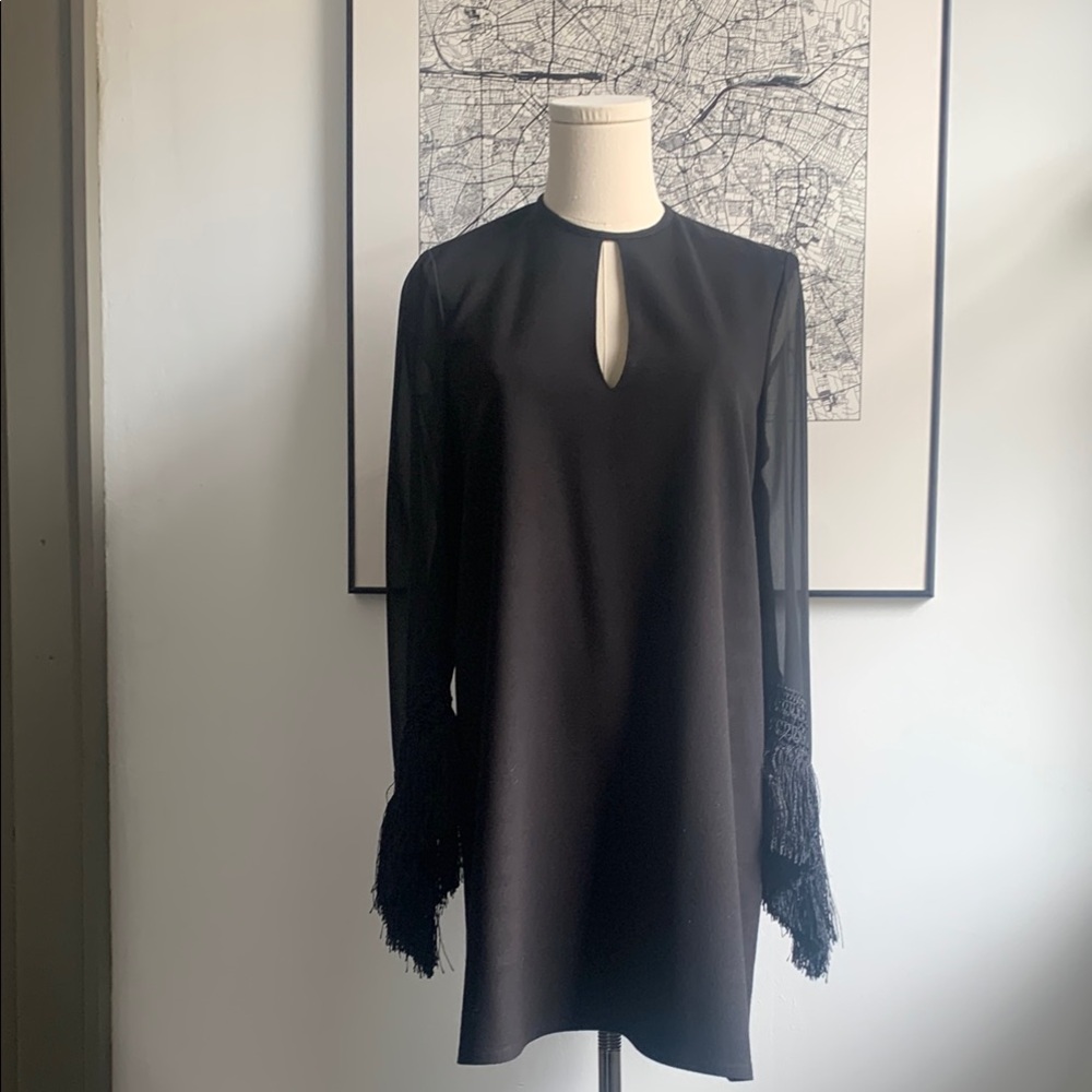 Elegant Black Long-Sleeve Dress